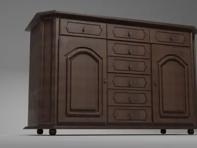Antique Commode - Vintage 2k Textures 3D model