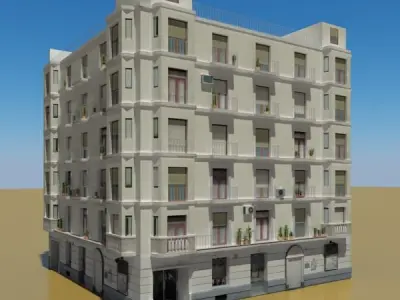 Building apartment - apartment 3D model