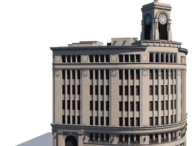 Wako Department Store Low-poly 3D model