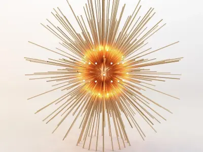 Astra Starburs Sputnik Quorum Satellite Kepler Sun Chandelier 3D model