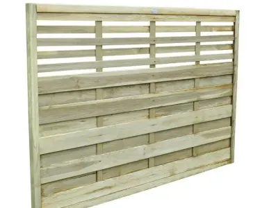 Kyoto Horizontal Weave Fence Panel 3D model