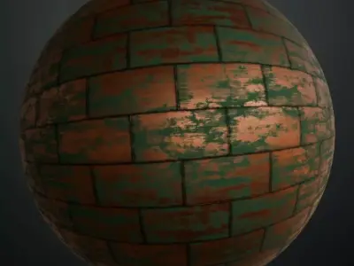 Var Metal Copper Roof PBR Seamless Texture