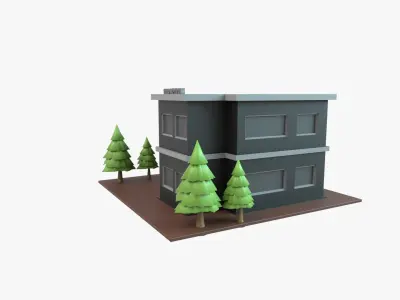 Prison 3D Illustration 3D model