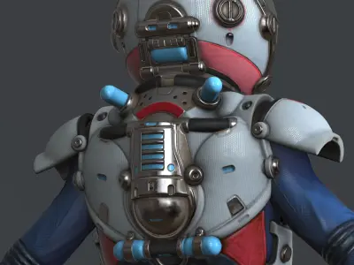 Spacesuit Stylized  Low-poly 3D model