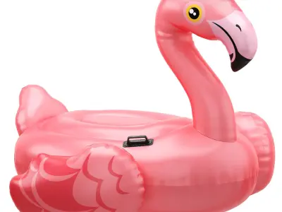 pink Intex mega flamingo Inflatable Island  3D model