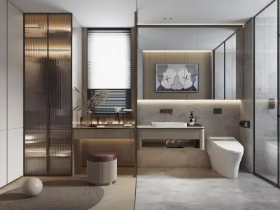 decoration Home Modern bathroom villa 3D model