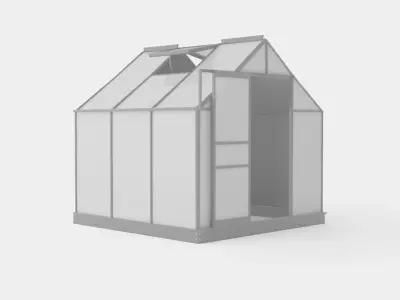 Greenhouse Venus 3800 Glass Grey Low-poly 3D model