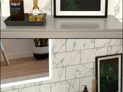 Fitted bathroom furniture 3D model