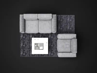 Sofa Set - The Peanut Bonaldo 09 3D model