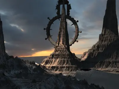 Mountain Gods Enlighten Scene 1 3D model