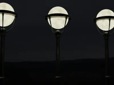 street light Low-poly 3D model