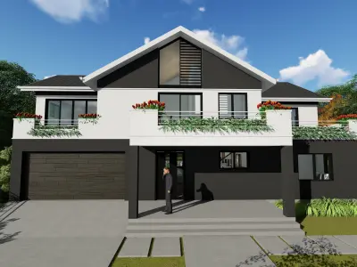 Classic House 3D model 7
