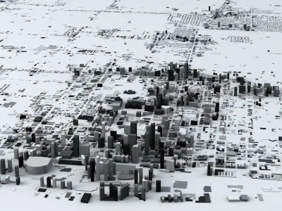 Toronto Streets and Buildings 3D model