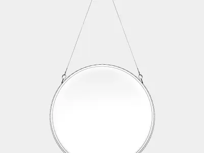 Round wall mirror 3D model purchase