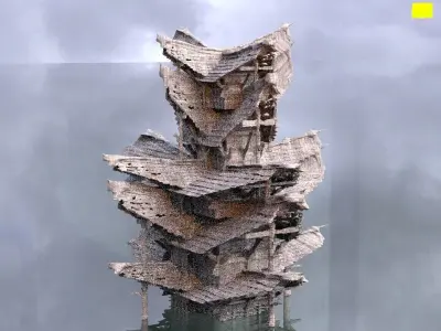 Thatched Pirate 3 3D model