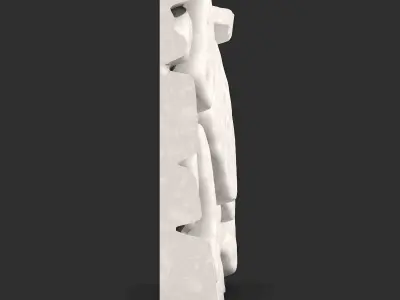 Cracked Stone Wall Game Ready 3D print model