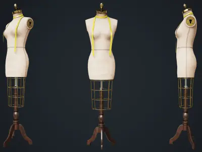 Tailor Manequin Low-poly 3D model