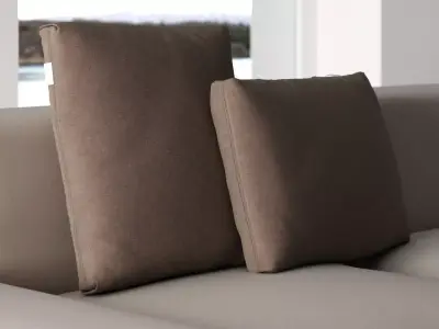 Docks sofa with metal legs 3D model