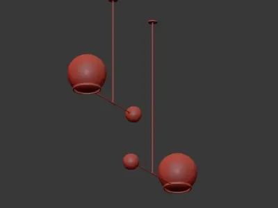  Contrapesso LED Globe Pendant 3D model