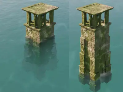 Crystal Water Tower Torre de Agua Cristalina  3D model