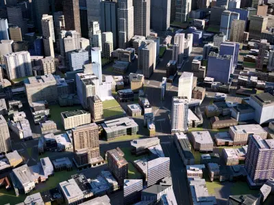 City 28 Low-poly 3D model