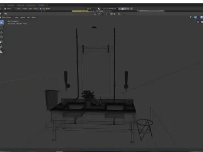 Brickwall bathroom 3D model