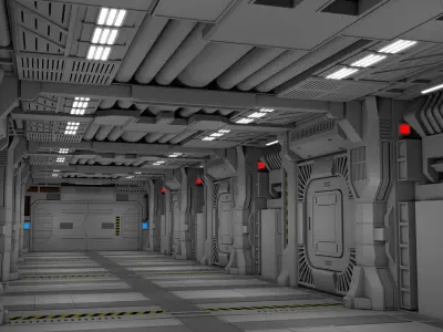 Sci Fi Corridor 3D model