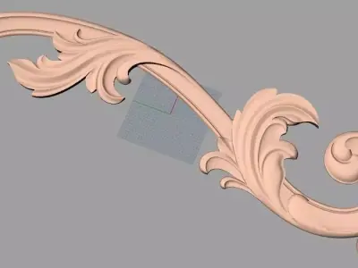 Door flower relief model STL format for CNC carving E498 3D model