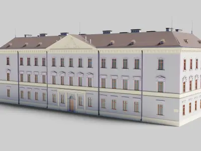 Eastern European Building 019 Low-poly 3D model