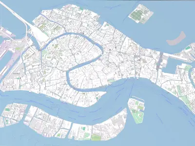 Cityscape Venice Italy 3D model