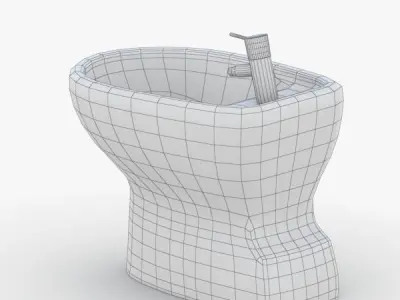 1557 - Toilet Low-poly 3D model