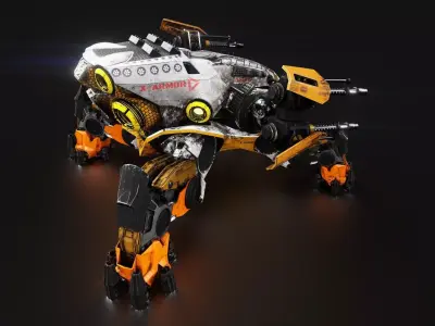 Spider Mech   4K PBR Textures 3D model