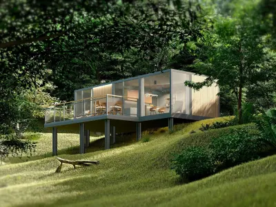 K37 37M2 vacation house residential house container home 3D model