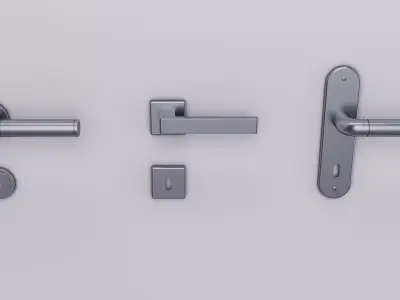 Door handles set Free 3D model