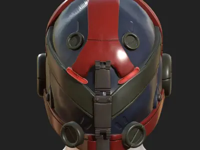Helmet military Scifi futuristic technology  Low-poly 3D model buy