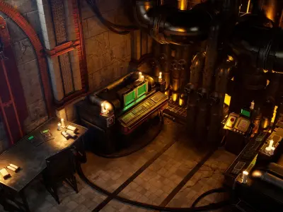 Warhammer Inspired Set Dressing Kit - 30 plus Props Low-poly 3D model