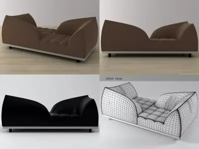 Vertigo Settee 3D model
