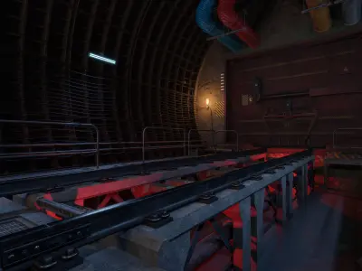 Modular Underground Tunnels for Unity Low-poly 3D model