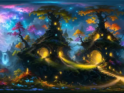 HDRI Fairytale Locations Low-poly 3D model