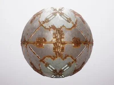 PBR Sci-Fi Spaceship Texture 02 Low-poly 3D model