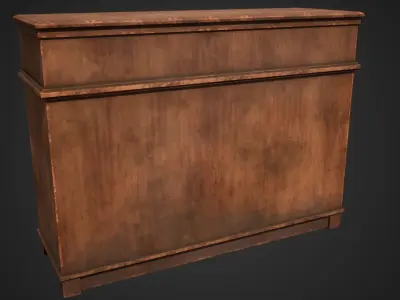 Stylized Dresser Low-poly 3D model