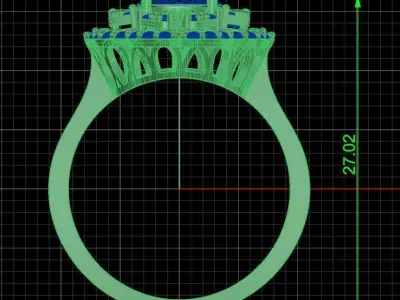 Jewelry ring 174 3D print model