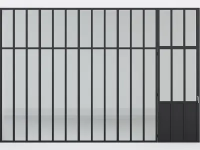Aluminium door 13 3D model