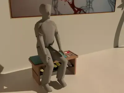 sitting table 3D model