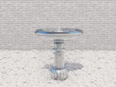 Lumion fountain - animated Low-poly 3D model