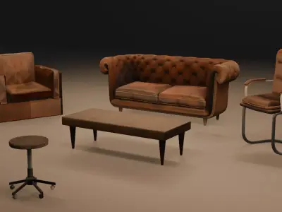 Chair Set 3D model