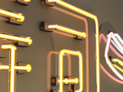 Sushi 1 - Neon Sign 3D model