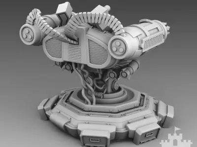 Martian robot turret 3D print model
