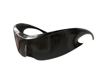 Balenciaga Speed Cat Sunglasses Low-poly 3D model