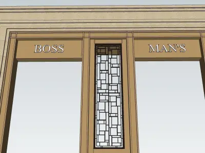 classical main gate entrance sketchup model 3D model